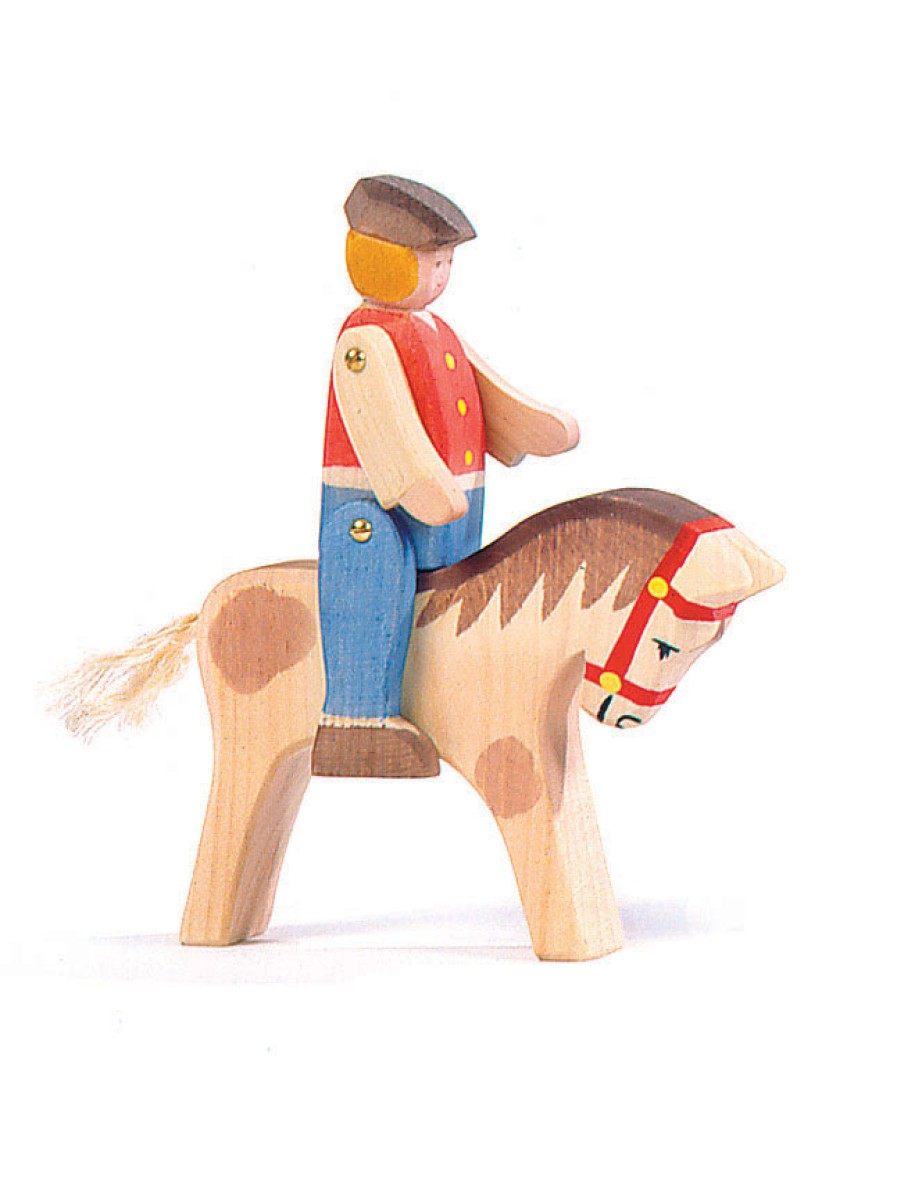 Ostheimer Wooden Toys | Ostheimer Ostheimer Wooden Toys Ostheimer Rider With Horse, 2 Pieces