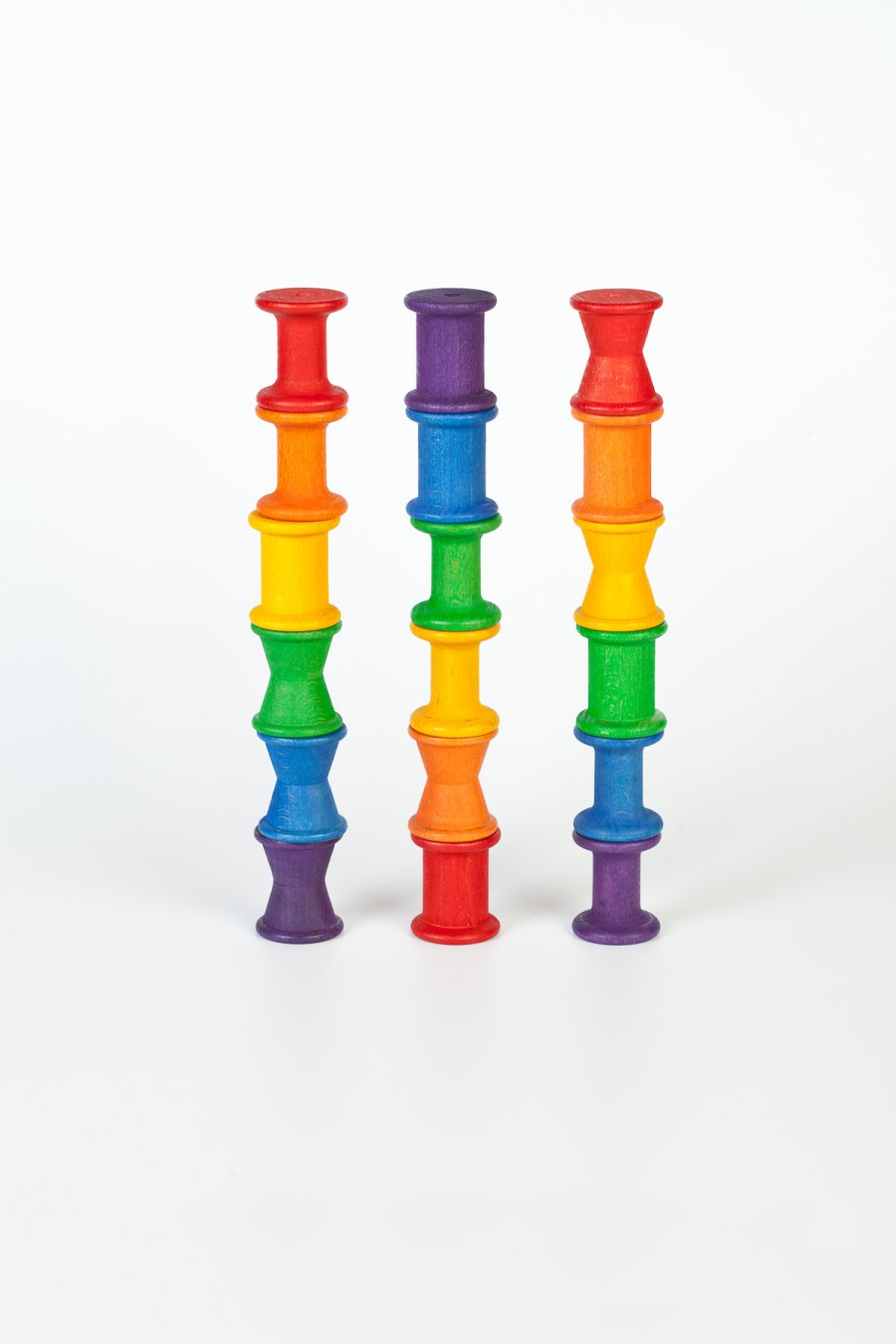 Loose Parts Play | Grapat Loose Parts Play Grapat Spools Coloured X 18