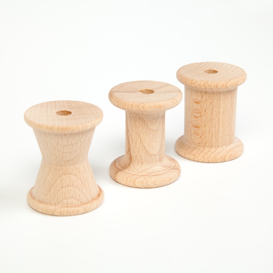 Loose Parts Play | Grapat Loose Parts Play Grapat Spools Natural, 3 Pieces