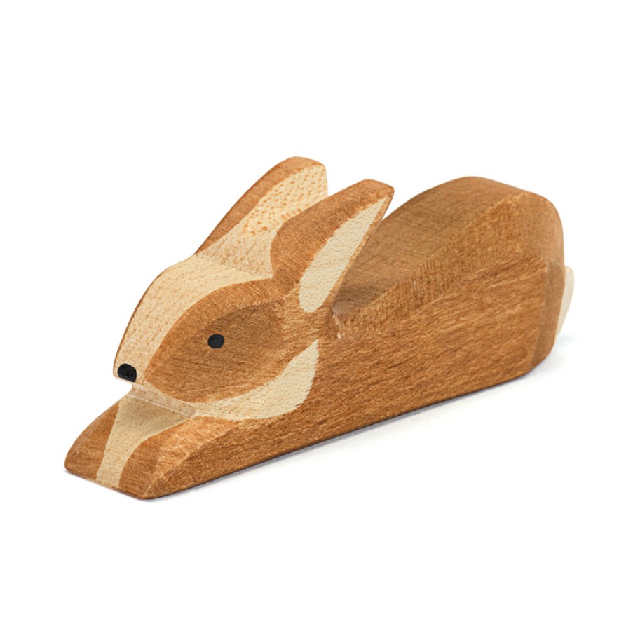 Ostheimer Wooden Toys | Ostheimer Ostheimer Wooden Toys Ostheimer Spotted Rabbit Brown Lying