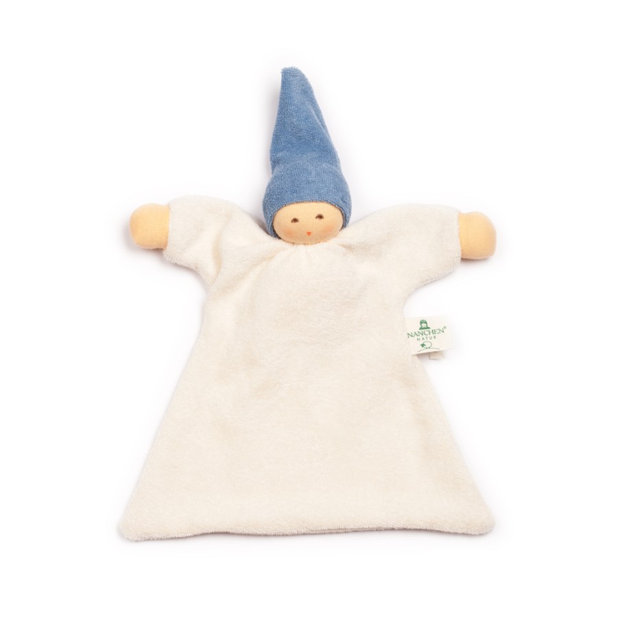 Soft & Organic Baby Toys | Nanchen Soft & Organic Baby Toys Nanchen Comforter (Nuckel Doll) With Blue Hat