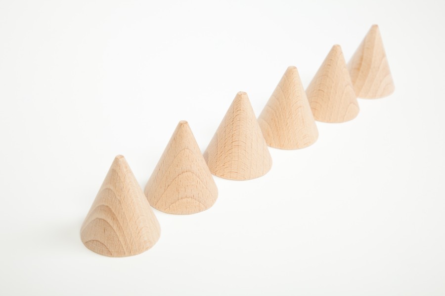 Loose Parts Play | Grapat Loose Parts Play Grapat Cones Natural, 6 Pieces