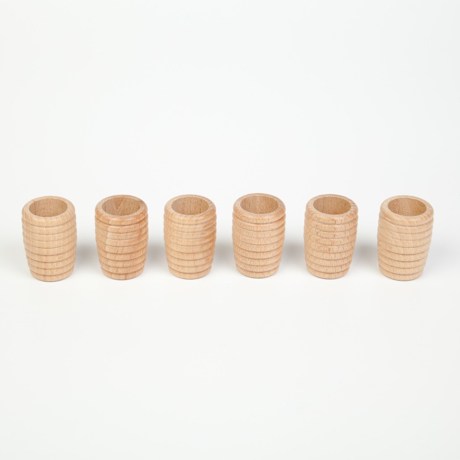 Loose Parts Play | Grapat Loose Parts Play Grapat Honeycomb Beakers Natural X 6