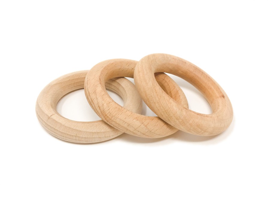 Loose Parts Play | Grapat Loose Parts Play Grapat Hoops Natural Small 3 Pieces