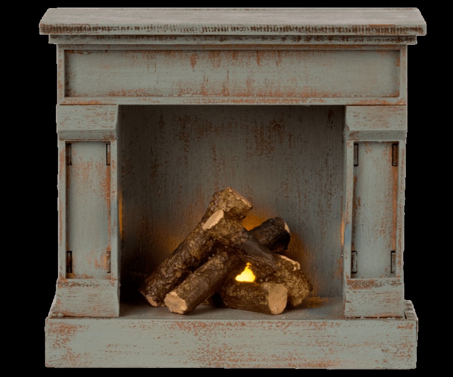 Maileg Accessories | Maileg Maileg Accessories Maileg Fireplace Vintage Blue