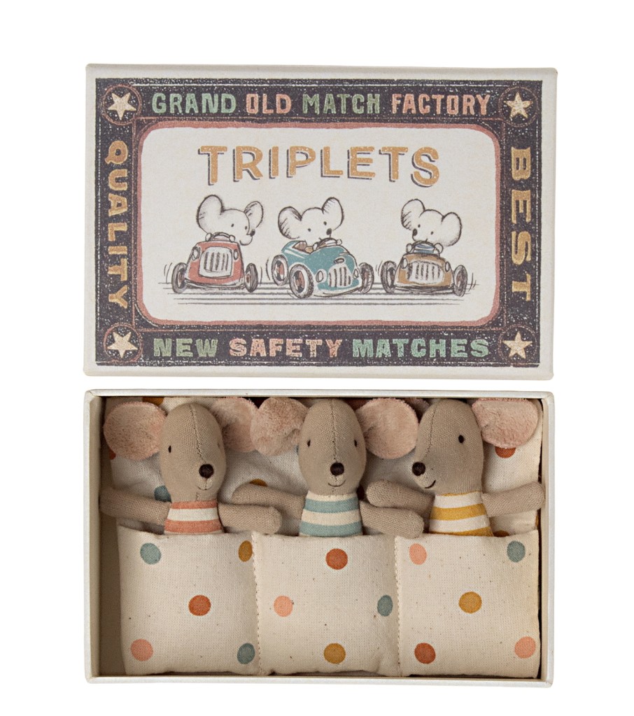 Maileg Mice | Maileg Maileg Mice Maileg Triplets In Matchbox 2022