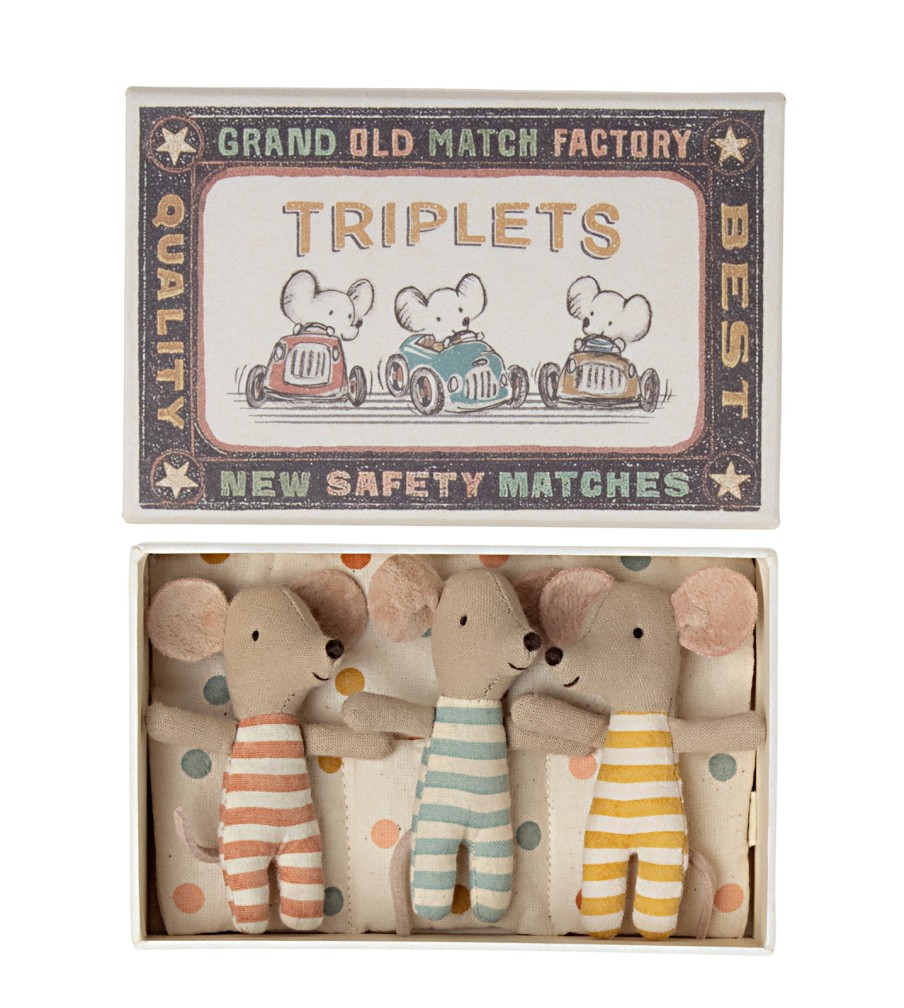 Maileg Mice | Maileg Maileg Mice Maileg Triplets In Matchbox 2022