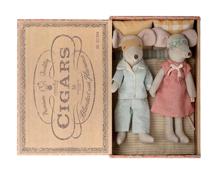 Maileg Mice | Maileg Maileg Mice Maileg Mum & Dad In Cigar Box 2022