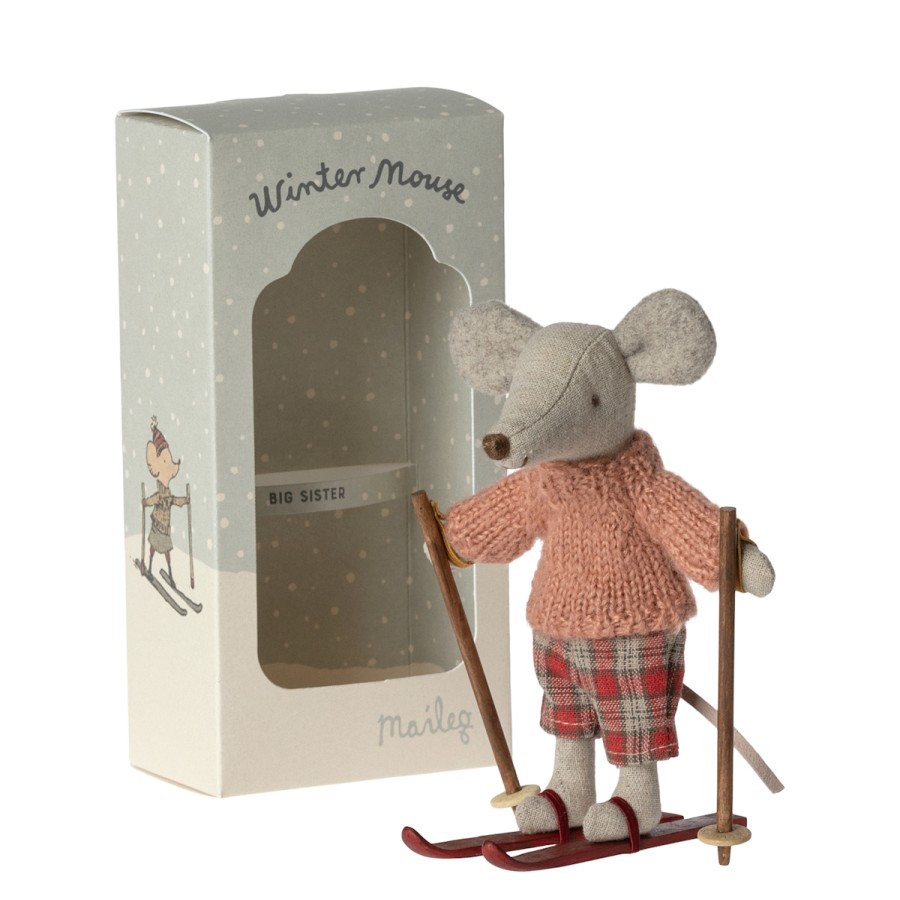 Maileg Mice | Maileg Maileg Mice Maileg Winter Big Sister With Skis