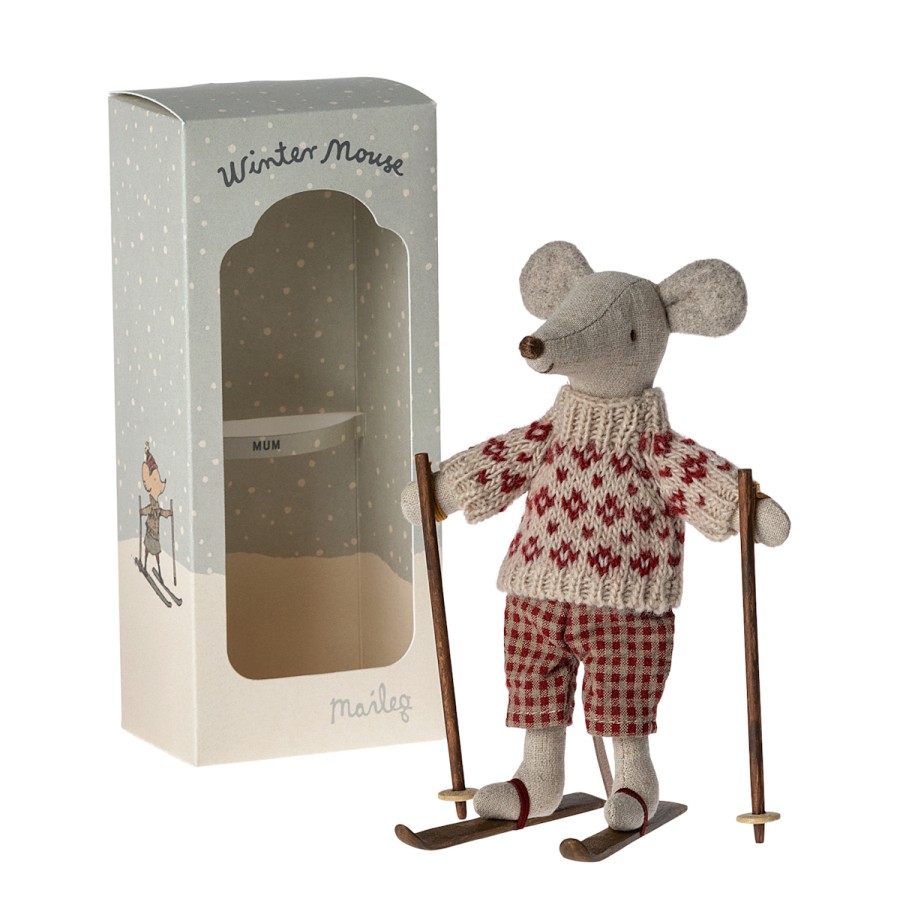 Maileg Mice | Maileg Maileg Mice Maileg Winter Mum With Skis