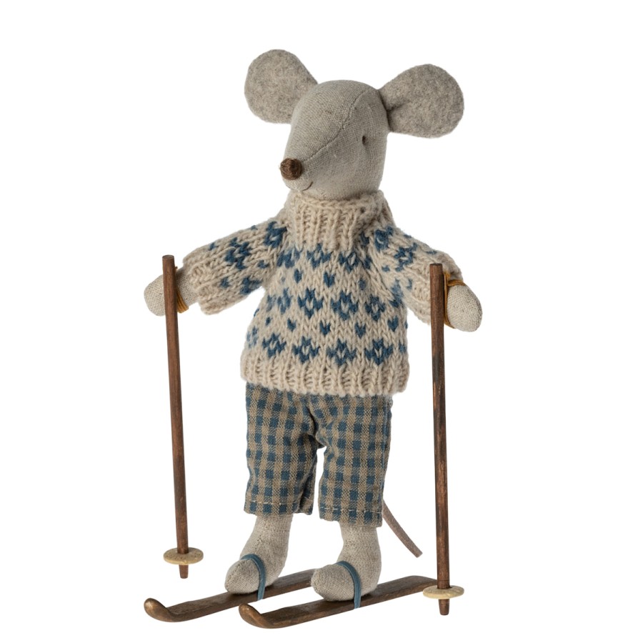 Maileg Mice | Maileg Maileg Mice Maileg Winter Dad With Skis