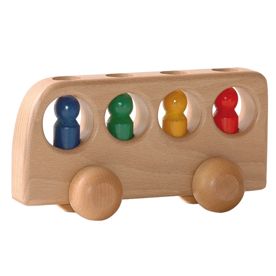 Wooden Vehicles: Ostheimer | Kinderkram Wooden Vehicles: Ostheimer Ostheimer Bus With 4 Passengers, Natural