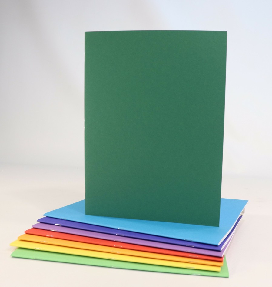 Main Lesson/Drawing Books | Sedulus Main Lesson/Drawing Books A4 Main Lesson Book, Portrait Blank, Dark Green Heavy Cover/110Gsm Pages, 32Pp