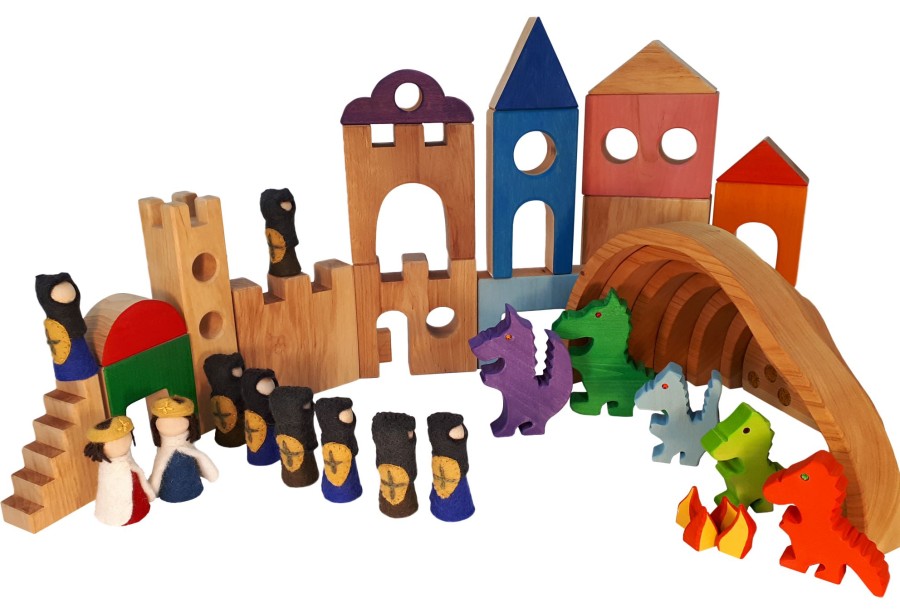 Blocks & Floor Play | Bauspiel Blocks & Floor Play Bauspiel Dragon Cave With Treasure