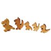 Blocks & Floor Play | Bauspiel Blocks & Floor Play Bauspiel Dragon Family Natural Wood 5 Parts