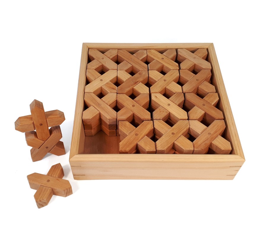 Blocks & Floor Play | Bauspiel Blocks & Floor Play Bauspiel X-Blocks 48 Parts In A Wooden Tray.