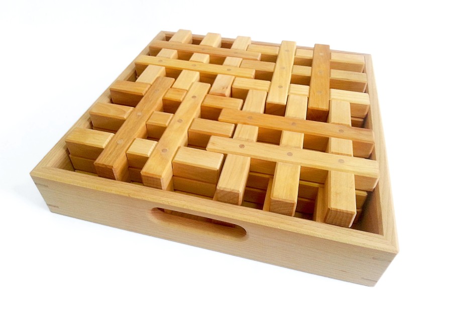 Blocks & Floor Play | Bauspiel Blocks & Floor Play Bauspiel Grid Blocks Natural 12 Pieces