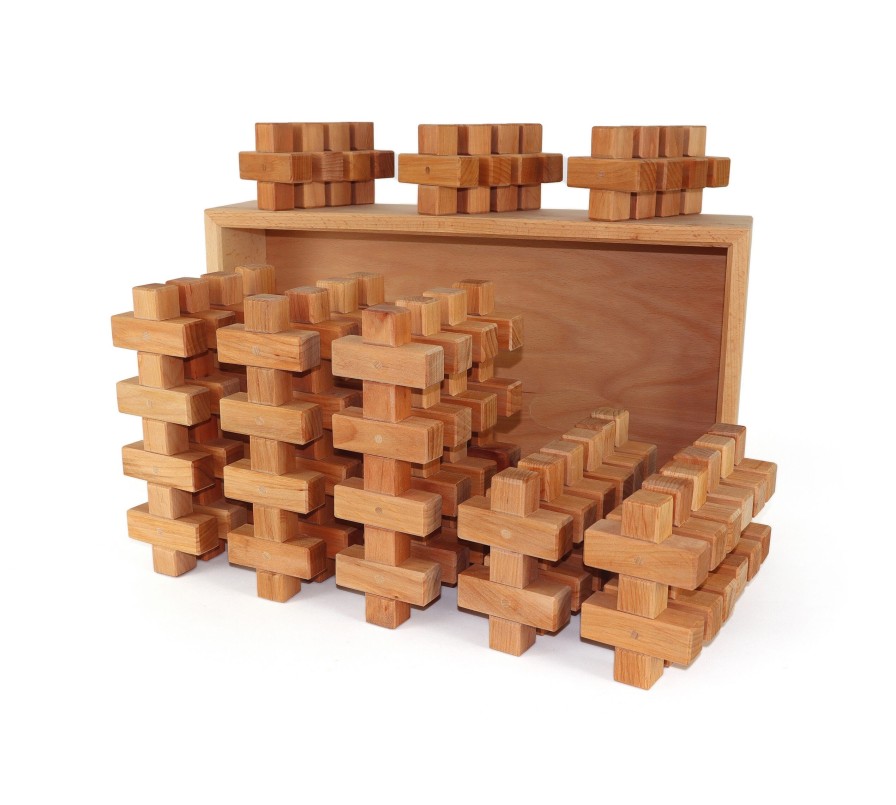 Blocks & Floor Play | Bauspiel Blocks & Floor Play Bauspiel Plus Blocks 36 Pieces In Wooden Tray