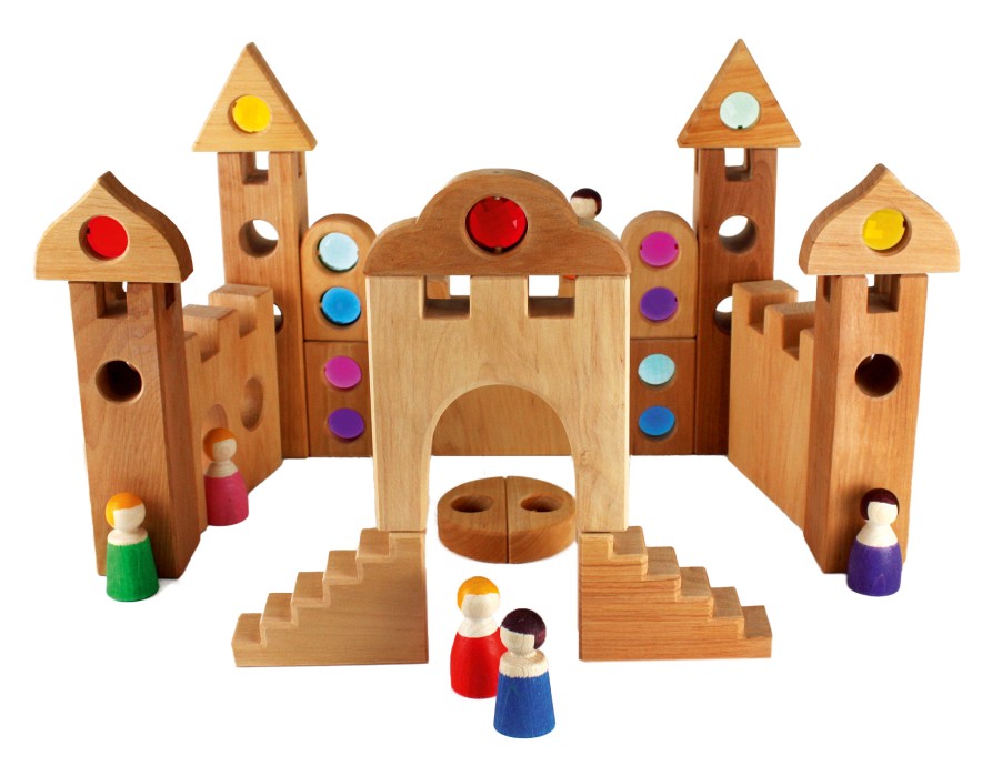 Blocks & Floor Play | Bauspiel Blocks & Floor Play Bauspiel Fairy Tale Mixed Box 36 Pieces