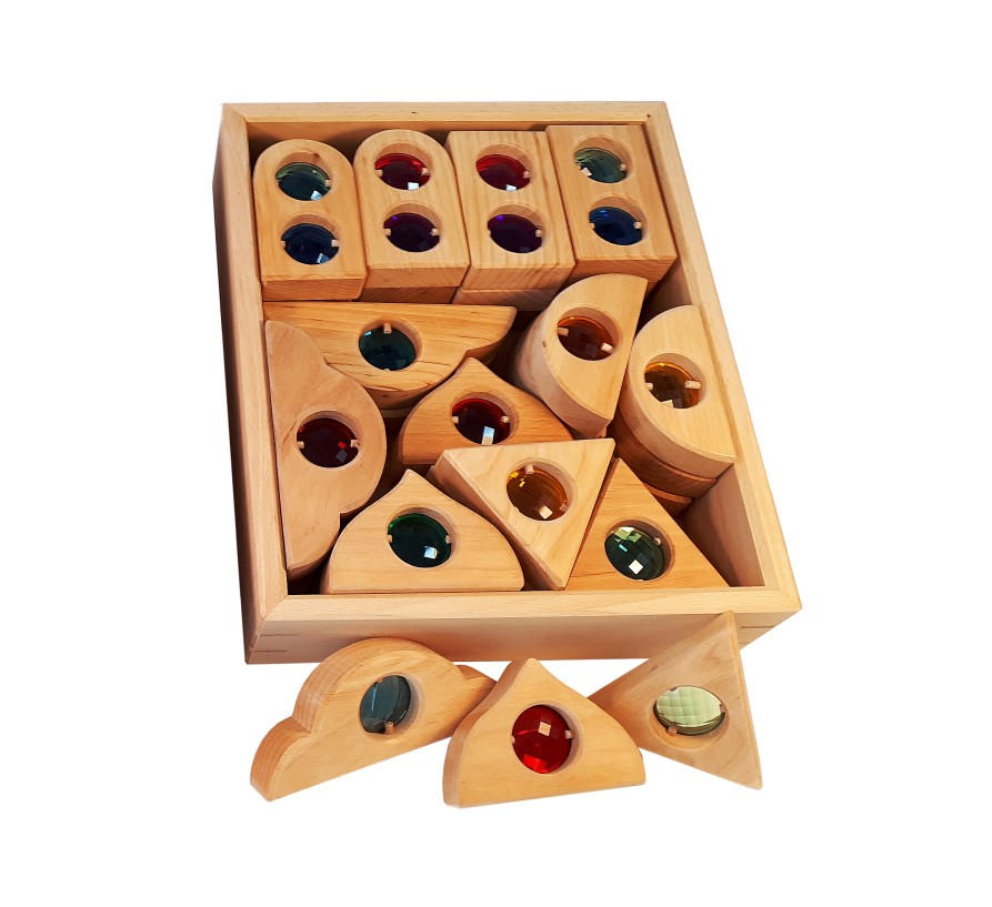 Blocks & Floor Play | Bauspiel Blocks & Floor Play Bauspiel Fairy Tale Window Natural 36 Pieces