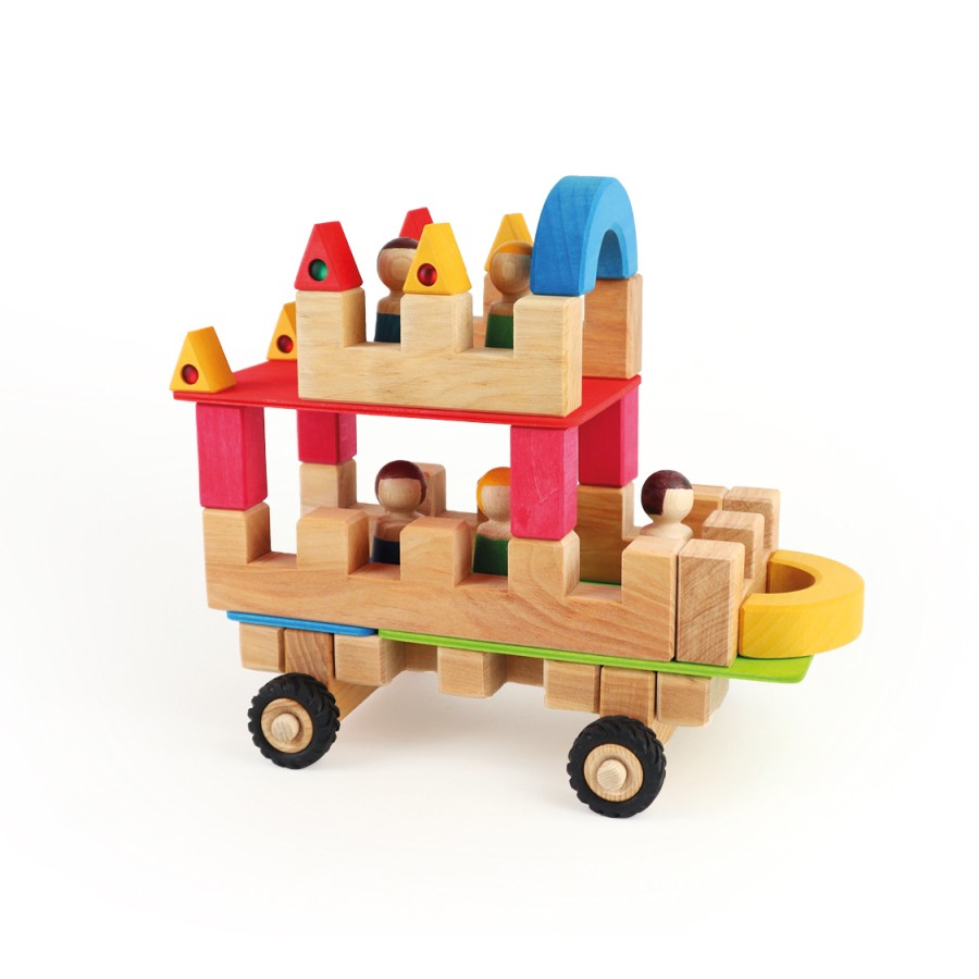 Blocks & Floor Play | Bauspiel Blocks & Floor Play Bauspiel Xxl Wheel Kit 68 Pcs