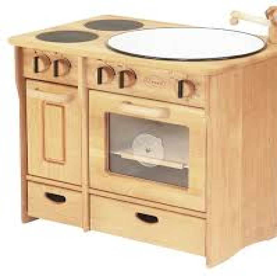 Kitchen Play & Home Corner | Drewart Kitchen Play & Home Corner Drewart Cooker And Sink Combo, Natural