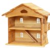 Wooden Dollhouses & Treehouses | Drewart Wooden Dollhouses & Treehouses Drewart Doll House Open, Natural