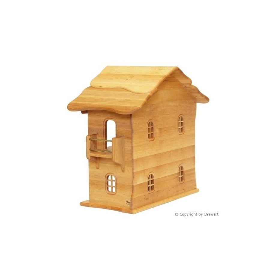 Wooden Dollhouses & Treehouses | Drewart Wooden Dollhouses & Treehouses Drewart Doll House Open, Natural