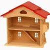 Wooden Dollhouses & Treehouses | Drewart Wooden Dollhouses & Treehouses Drewart Wooden Doll House, Red Roof