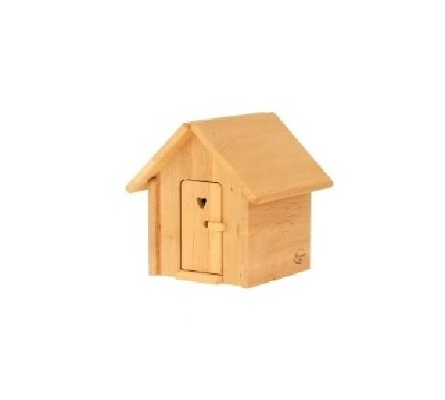 Wooden Dollhouses & Treehouses | Drewart Wooden Dollhouses & Treehouses Drewart Toilet With Gable Roof