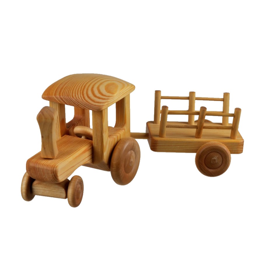 Wooden Trucks: Debresk | Debresk Wooden Trucks: Debresk Debresk Big Tractor With Cart