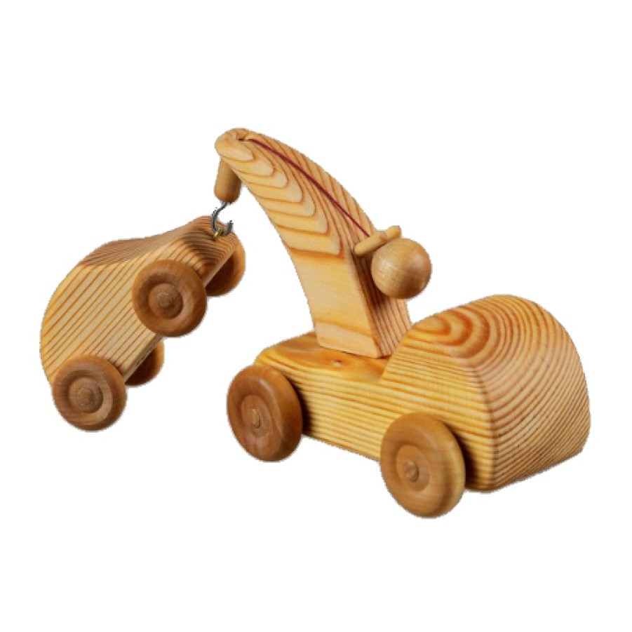 Wooden Trucks: Debresk | Debresk Wooden Trucks: Debresk Debresk Crane Truck With Mini Car, Small