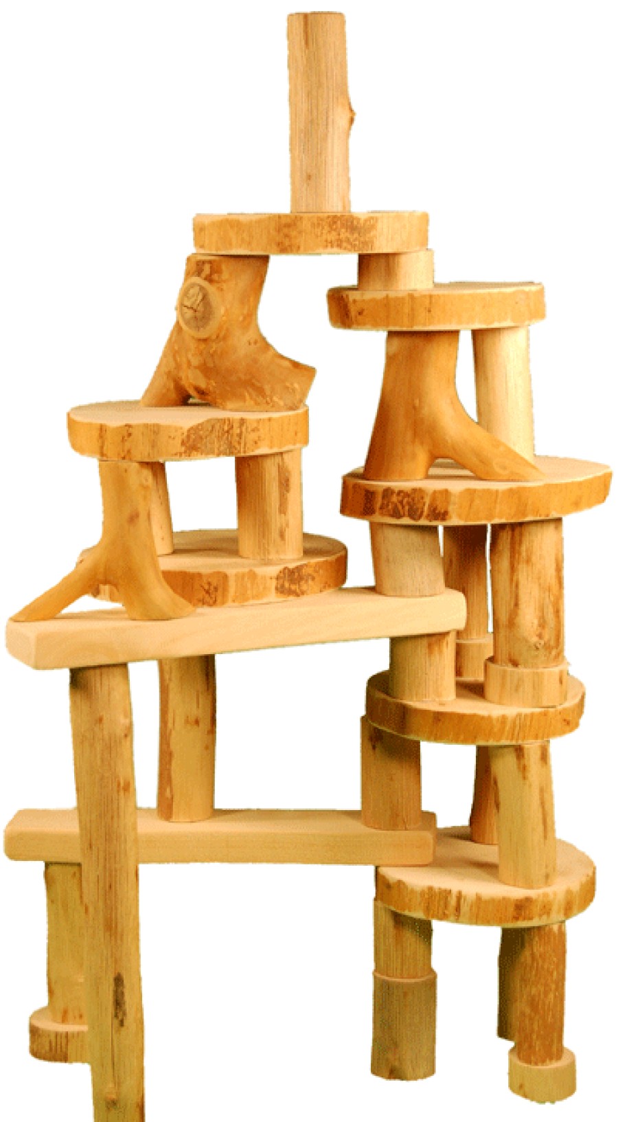 Blocks & Floor Play | Magic Wood Blocks & Floor Play Magic Wood Eco Blocks Barkless, 36 Pcs