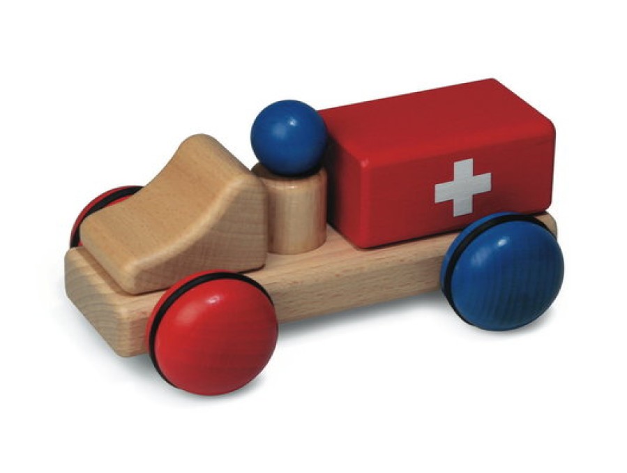 Wooden Cars & Trucks: Fagus | Fagus Wooden Cars & Trucks: Fagus Fagus Mini Ambulance