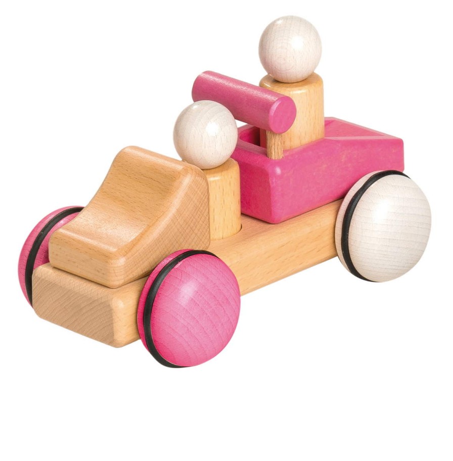 Wooden Cars & Trucks: Fagus | Fagus Wooden Cars & Trucks: Fagus Fagus Mini Pick Up Pink