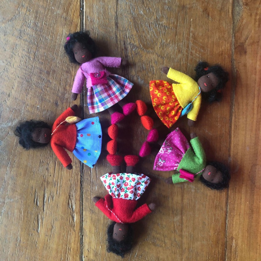 Seasonal Felt Fairies | Ambrosius Seasonal Felt Fairies Ambrosius Doll Daughter Dark Skin