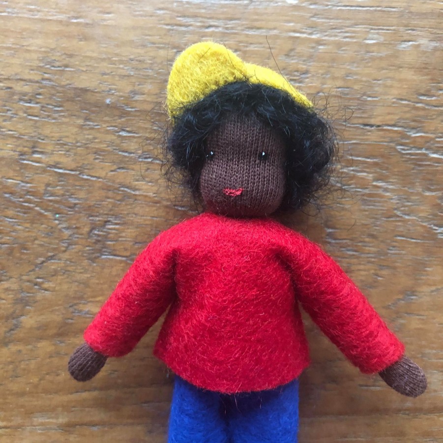 Seasonal Felt Fairies | Ambrosius Seasonal Felt Fairies Ambrosius Doll Son Dark Skin