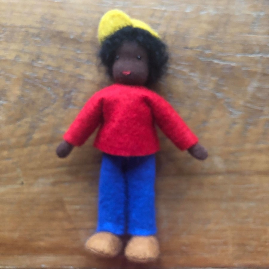 Seasonal Felt Fairies | Ambrosius Seasonal Felt Fairies Ambrosius Doll Son Dark Skin