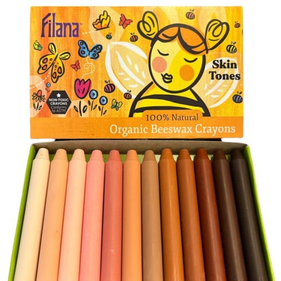 Drawing | Filana Drawing Filana Organic Beeswax Crayons, Skin Tones Stick 12