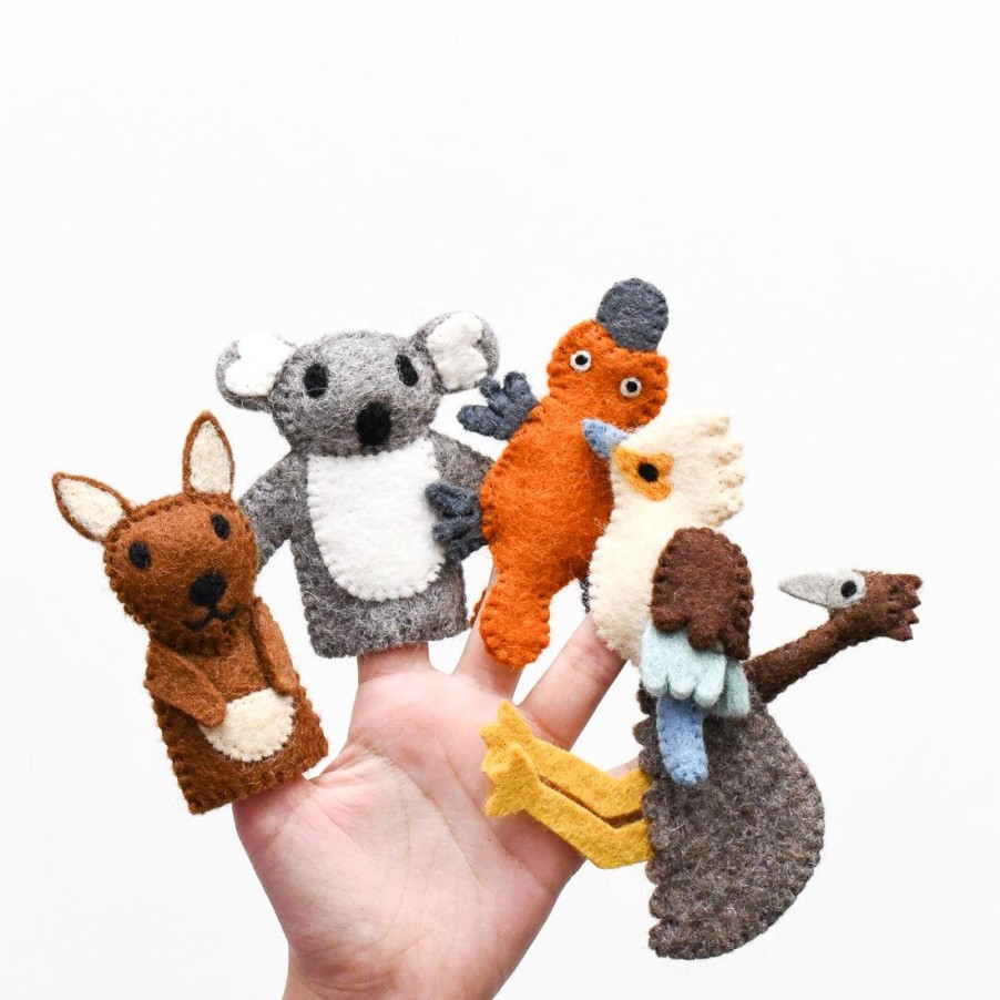 Puppets | Tara’s Treasures Puppets Finger Puppets Australian Animals Set A