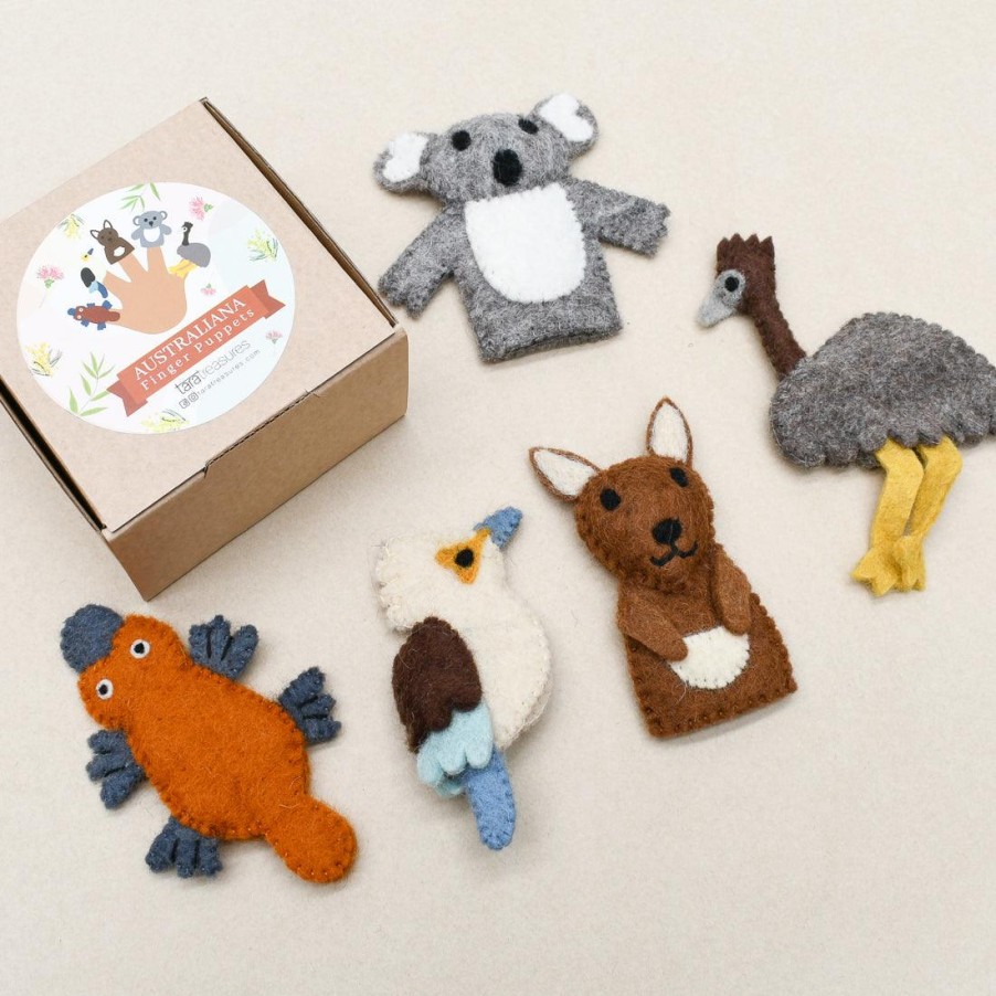 Puppets | Tara’s Treasures Puppets Finger Puppets Australian Animals Set A