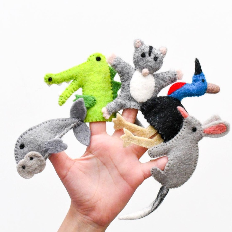 Puppets | Tara’s Treasures Puppets Finger Puppets Australian Animals Set C