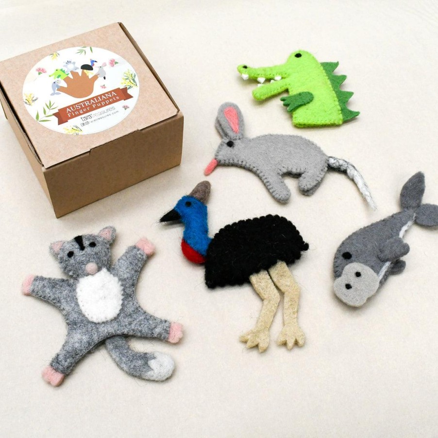 Puppets | Tara’s Treasures Puppets Finger Puppets Australian Animals Set C