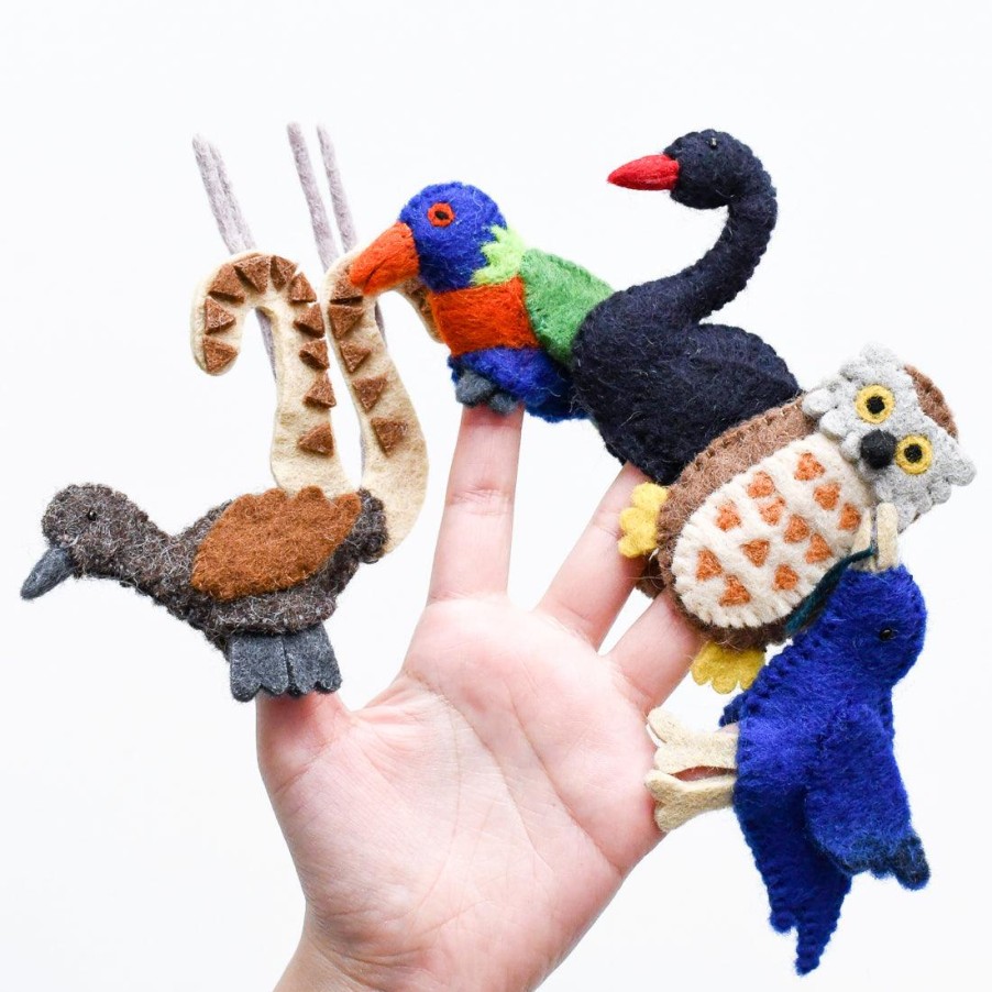 Puppets | Tara’s Treasures Puppets Finger Puppets Australian Birds Set D