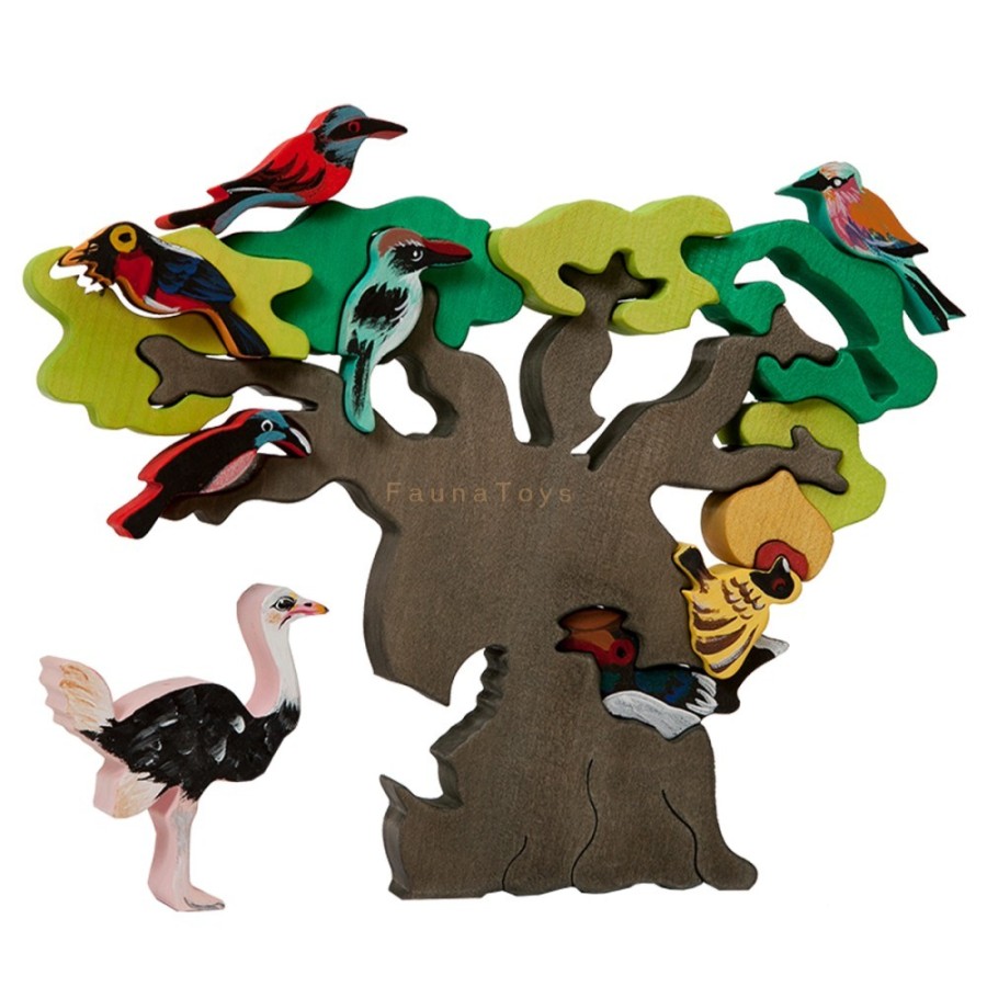 Fauna Wooden Animal Puzzles | Fauna Fauna Wooden Animal Puzzles Fauna Puzzle Bird Tree, Africa