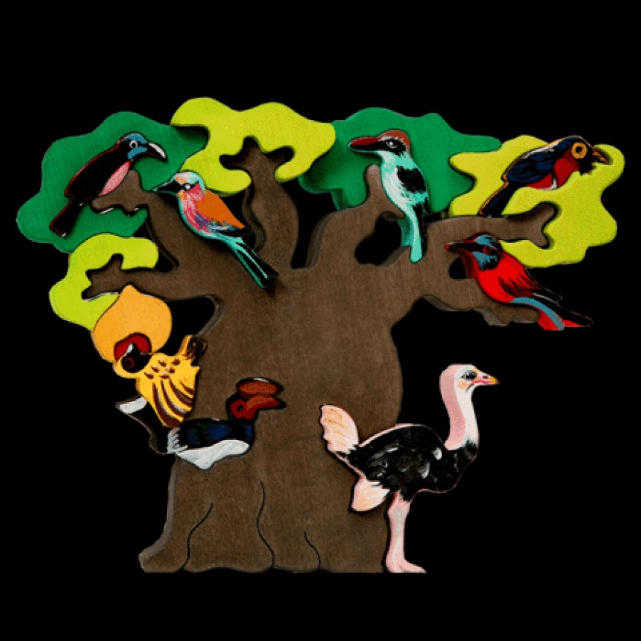 Fauna Wooden Animal Puzzles | Fauna Fauna Wooden Animal Puzzles Fauna Puzzle Bird Tree, Africa