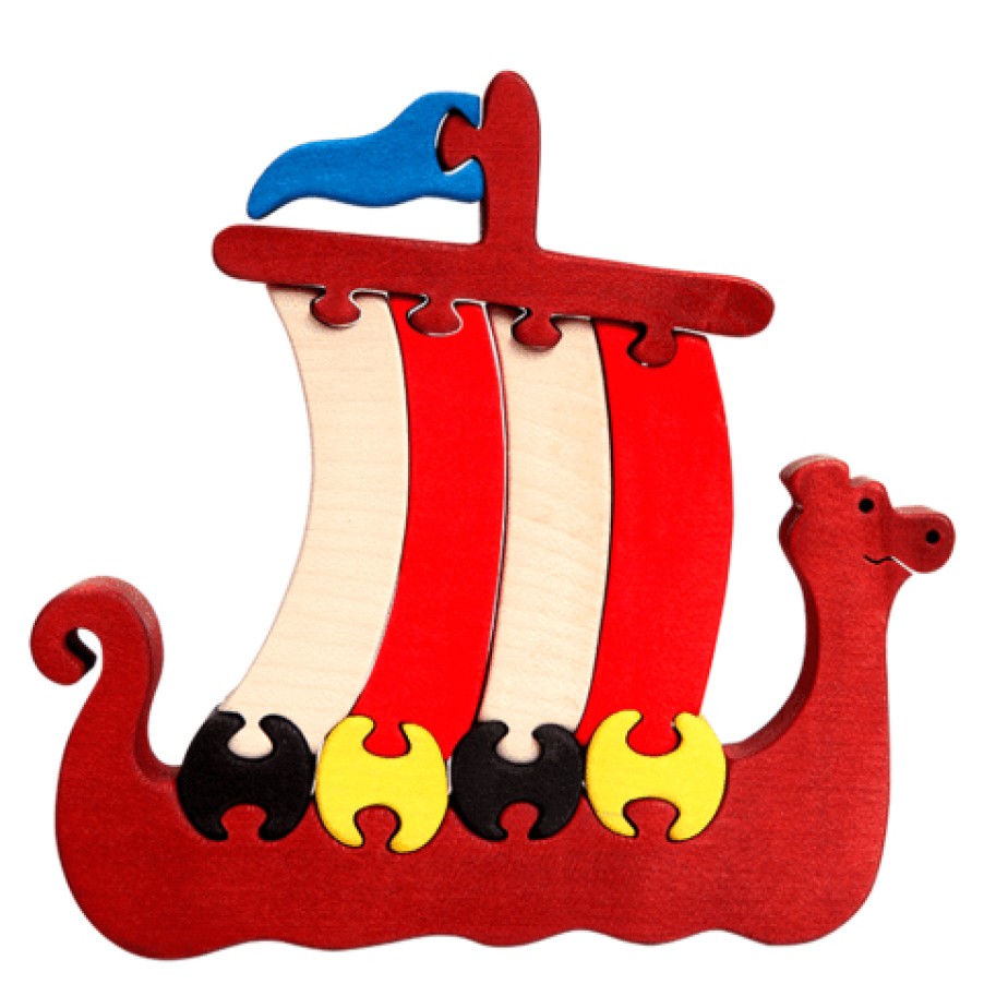 Fauna Wooden Animal Puzzles | Fauna Fauna Wooden Animal Puzzles Fauna Puzzle Viking Ship