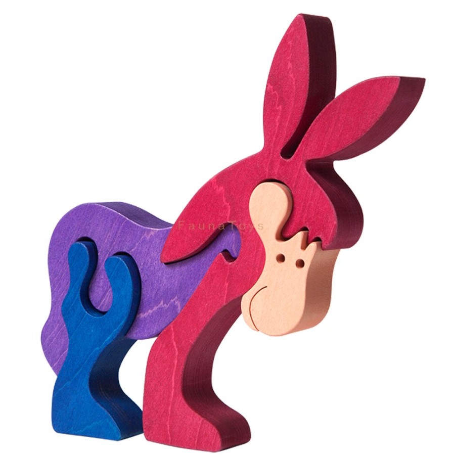 Fauna Wooden Animal Puzzles | Fauna Fauna Wooden Animal Puzzles Fauna Puzzle Donkey