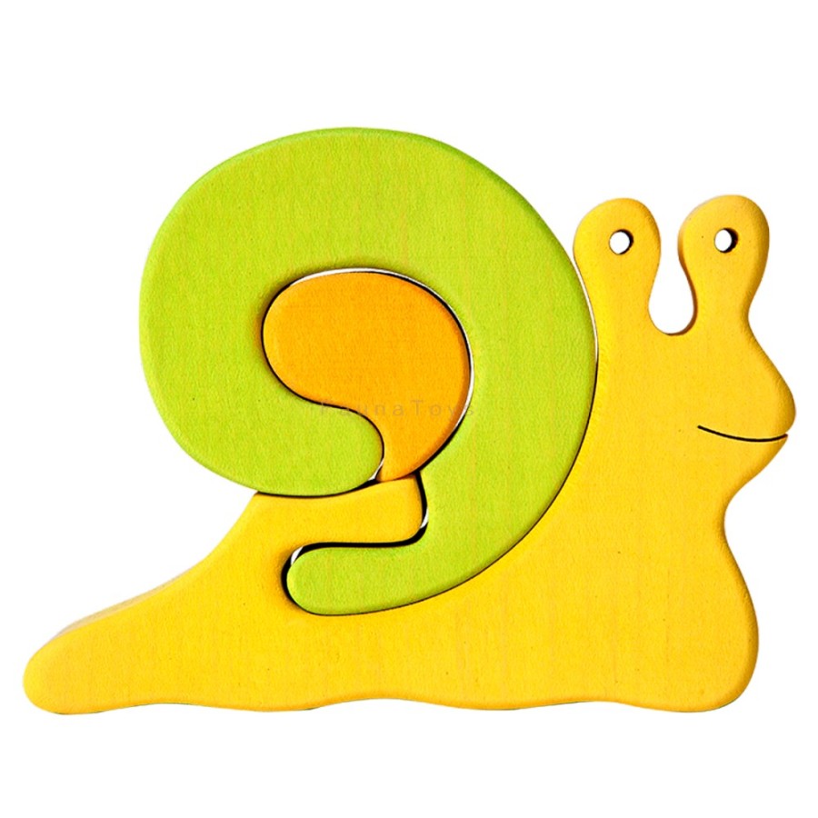 Fauna Wooden Animal Puzzles | Fauna Fauna Wooden Animal Puzzles Fauna Puzzle Snail Green