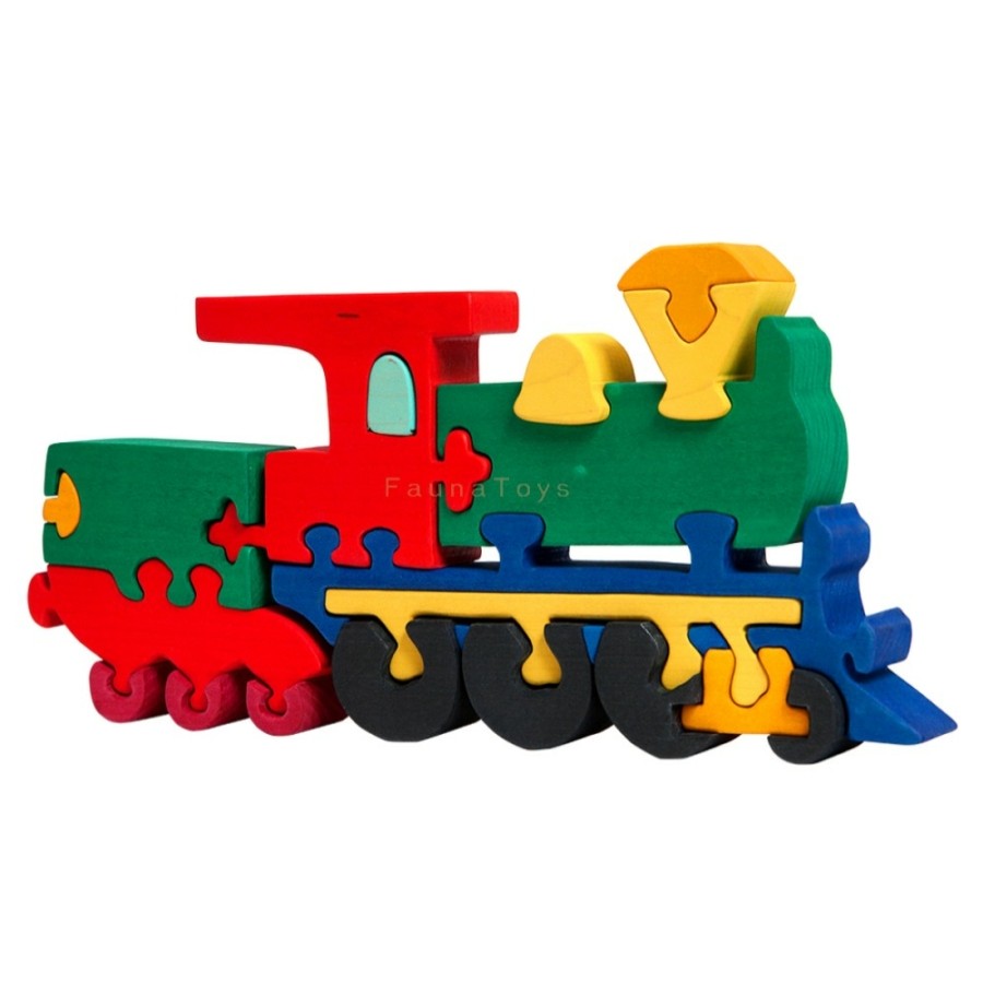 Wooden Puzzles & Jigsaws | Fauna Wooden Puzzles & Jigsaws Fauna Wooden Puzzle Locomotive